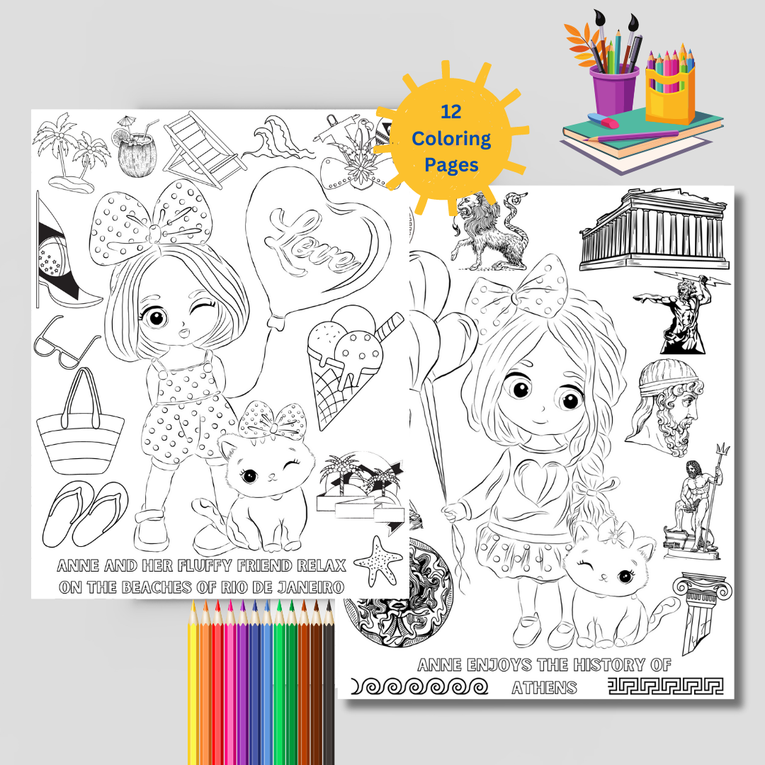 
                  
                    Coloring Book: Anne and Fluffy's Big Journey Around the World Mini Version + Mazes PDF
                  
                