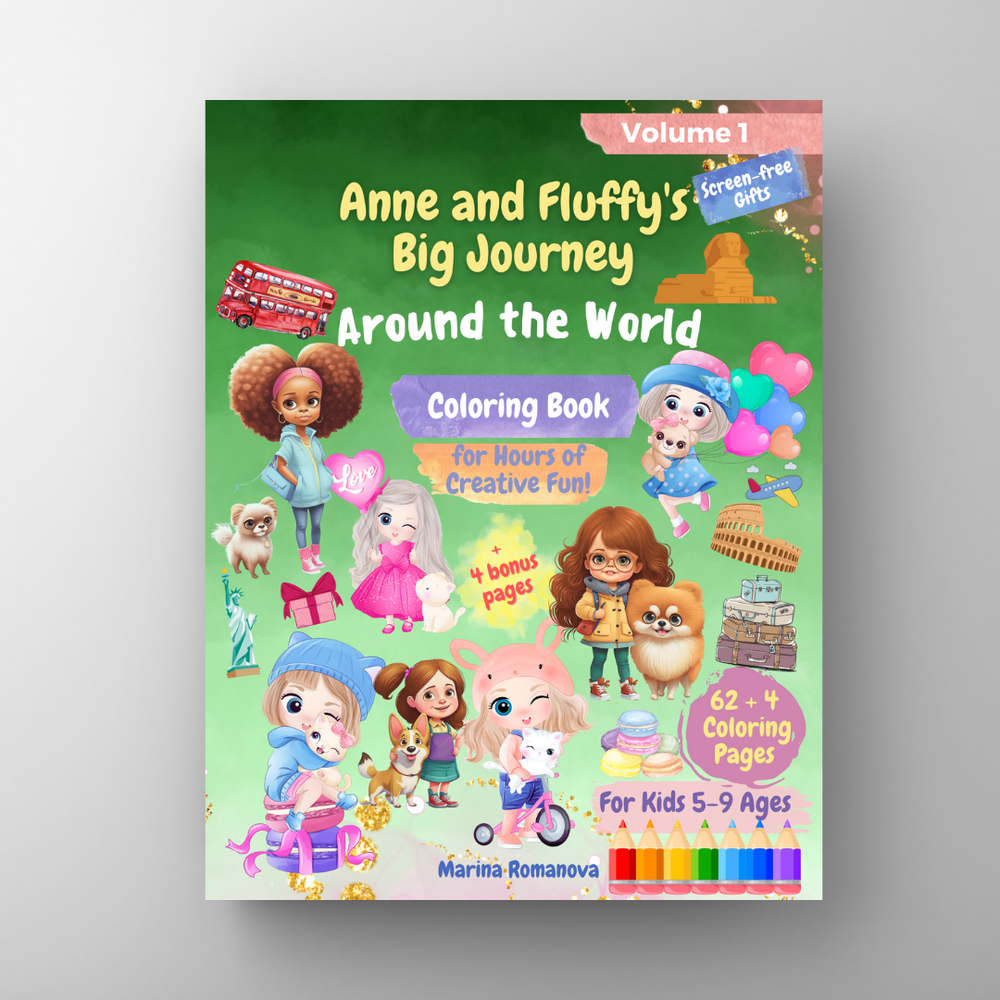 Coloring Book: Anne and Fluffy's Big Journey Around the World Vol. 1 PDF