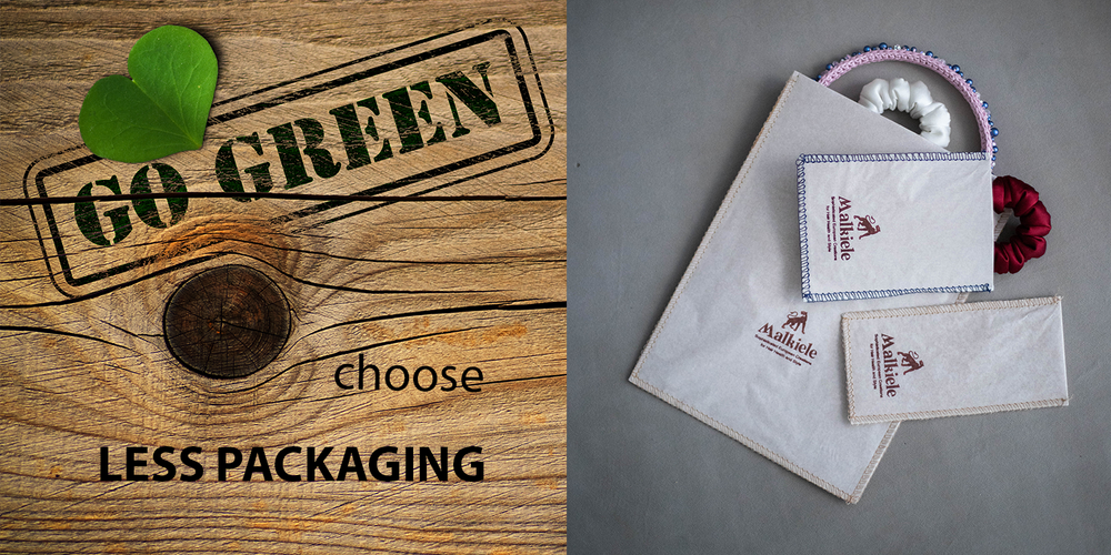 Less Packaging - Go Green with MALKIELE Luxurious Hair Accessories