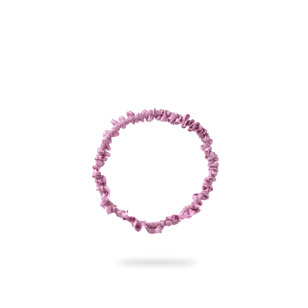 Malkiele designer, pink silk gentle hair tie for woman, premium and sustainable, name Finesse.