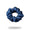 GRACE Silk-Covered Coil Scrunchie NAVY BLUE