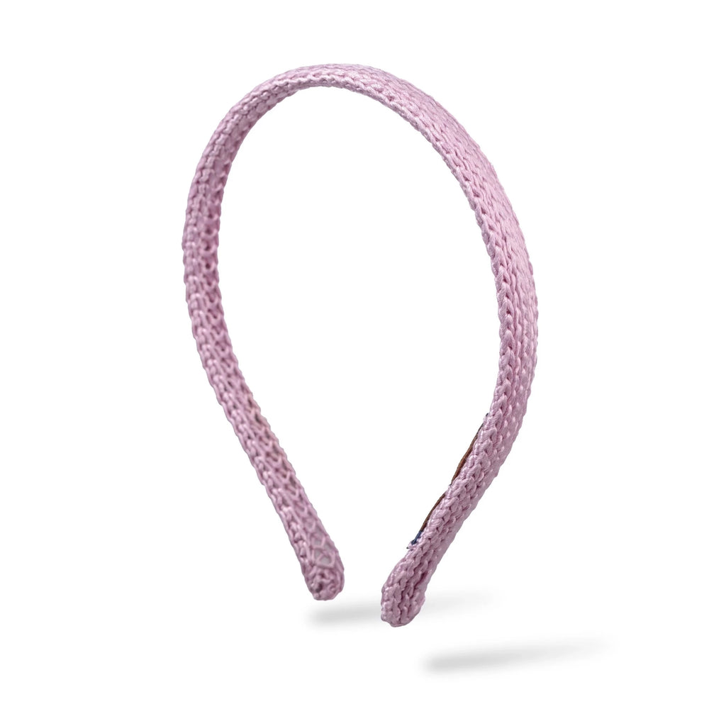 Malkiele designer, pink silk knit headband for woman and man, the most gentle, classic style, premium and sustainable, name Perfect.