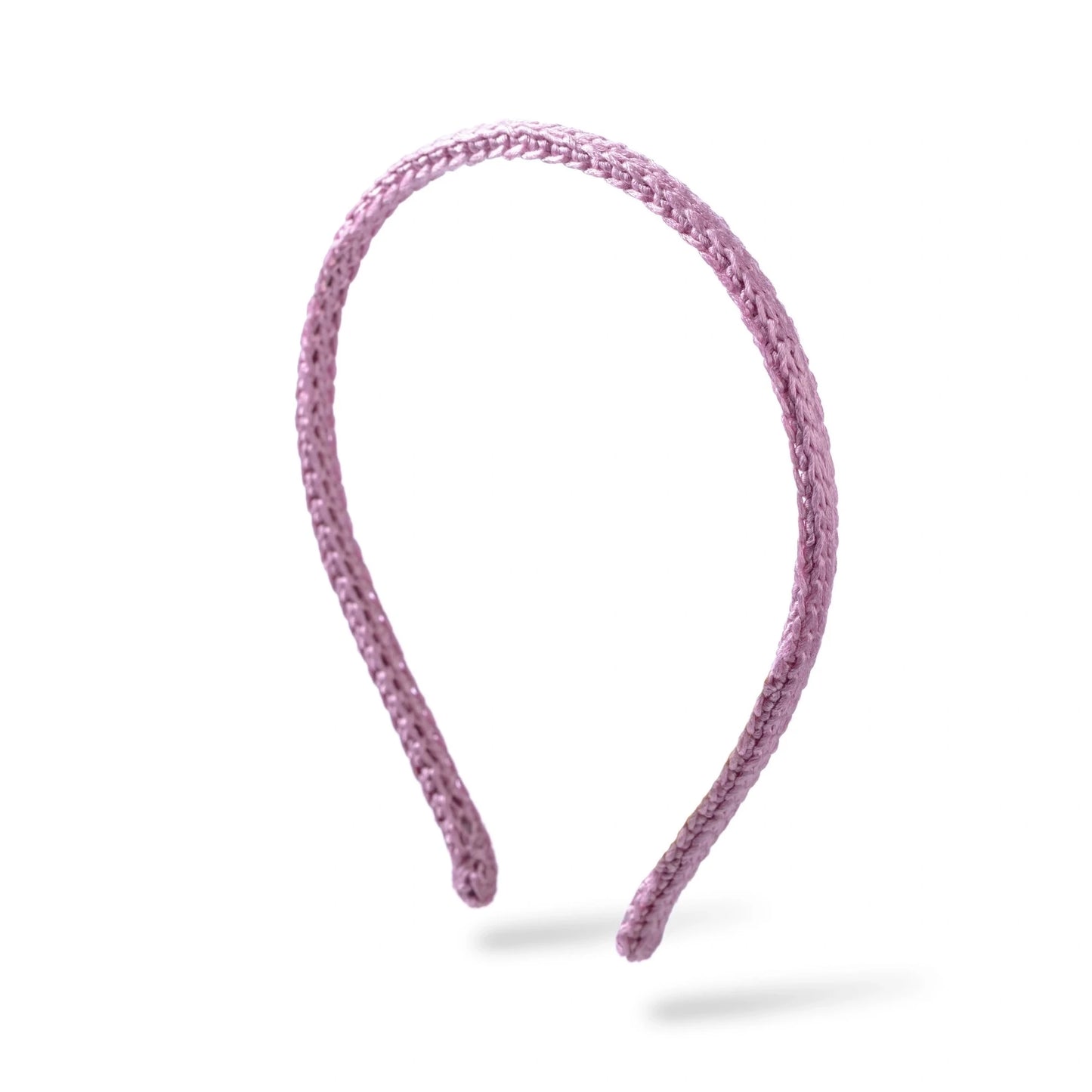 Malkiele designer, pink silk knit headband for woman and man, the most gentle and thin, premium and sustainable, name Virgin.